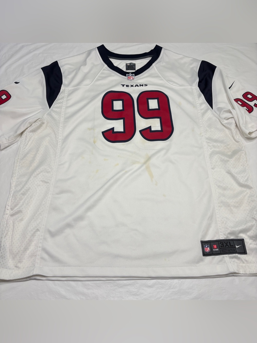 Nike Houston Texans JJ Watt #99 On Field Jersey Mens 3XL Very Stained!